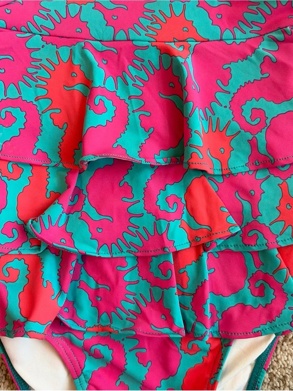 Lilly Pulitzer Baby Size 3-6 Months ruffled one-piece swimsuit